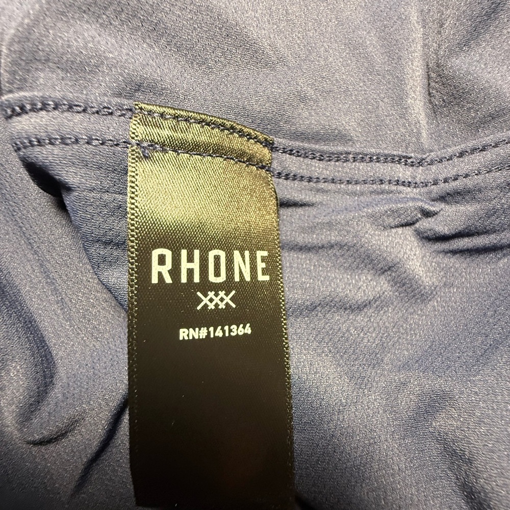 NWT Rhone Commuter Shirt Mens Navy Blue Slim Fit Italian Stretch Size L $138 - Picture 6 of 7